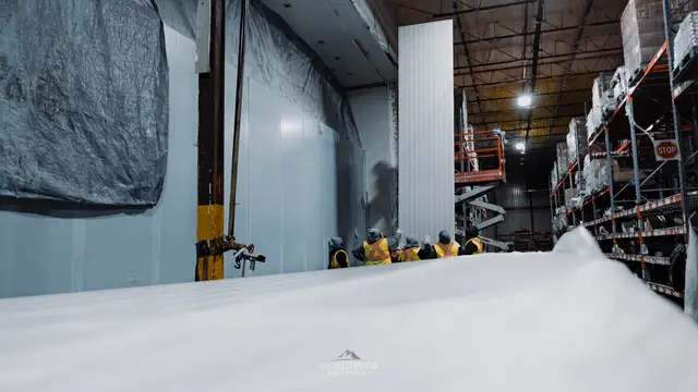 Grocery facility cold storage wall under construction