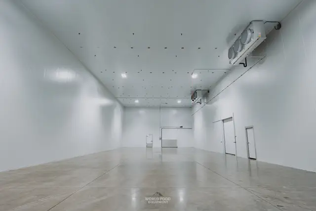 Large custom cold storage room with insulated panel walls